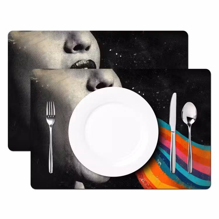Mond - Golven - Regenboog Placemat vinyl groot -zzsfeer2_Kitchenyeah-website