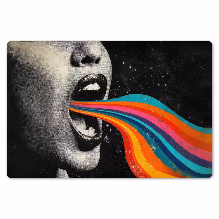 Mond - Golven - Regenboog Placemat vinyl groot -zzsfeer1_Kitchenyeah-website