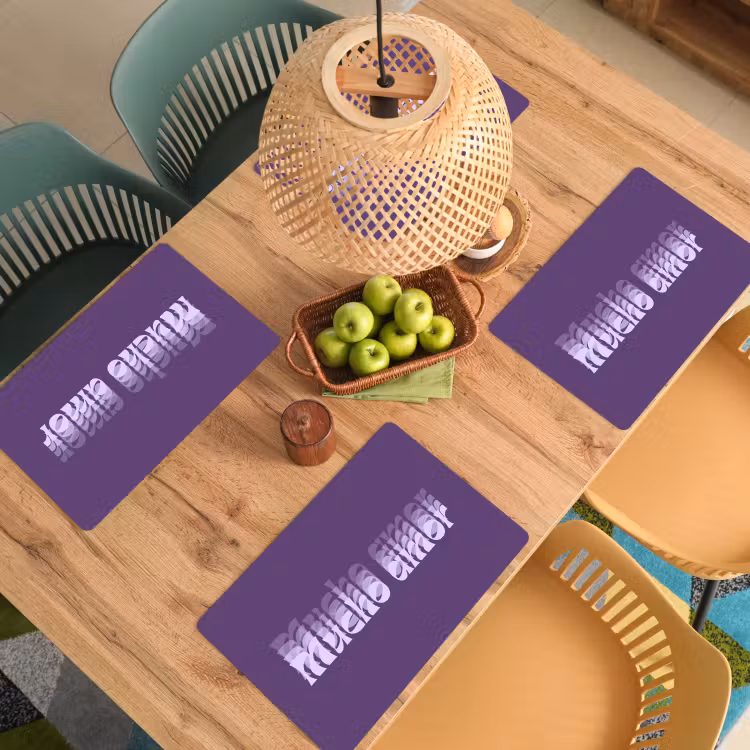 Mucho amor - Paars - Grafisch Placemat vinyl groot -zzsfeer5_Kitchenyeah-website