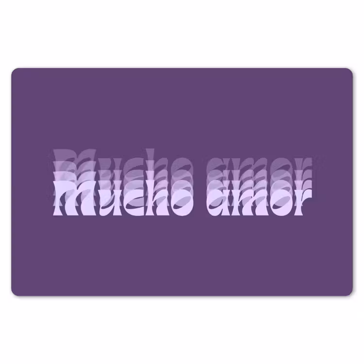 Mucho amor - Paars - Grafisch Placemat vinyl groot -zzsfeer1_Kitchenyeah-website