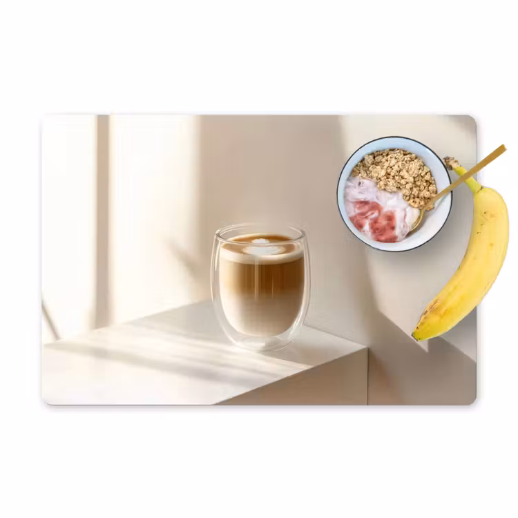Mok - Latte - Minimalistisch - Schaduw Placemat vinyl groot -zzzproduct_Kitchenyeah-website