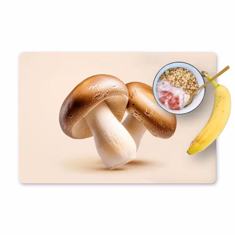 Champignons - Zacht - Beige Placemat vinyl groot -zzzproduct_Kitchenyeah-website