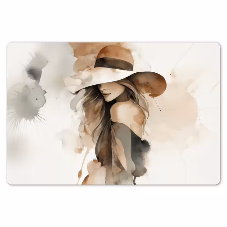 Mysterieus - Vrouw - Sepia Placemat vinyl groot -zzsfeer1_Kitchenyeah-website