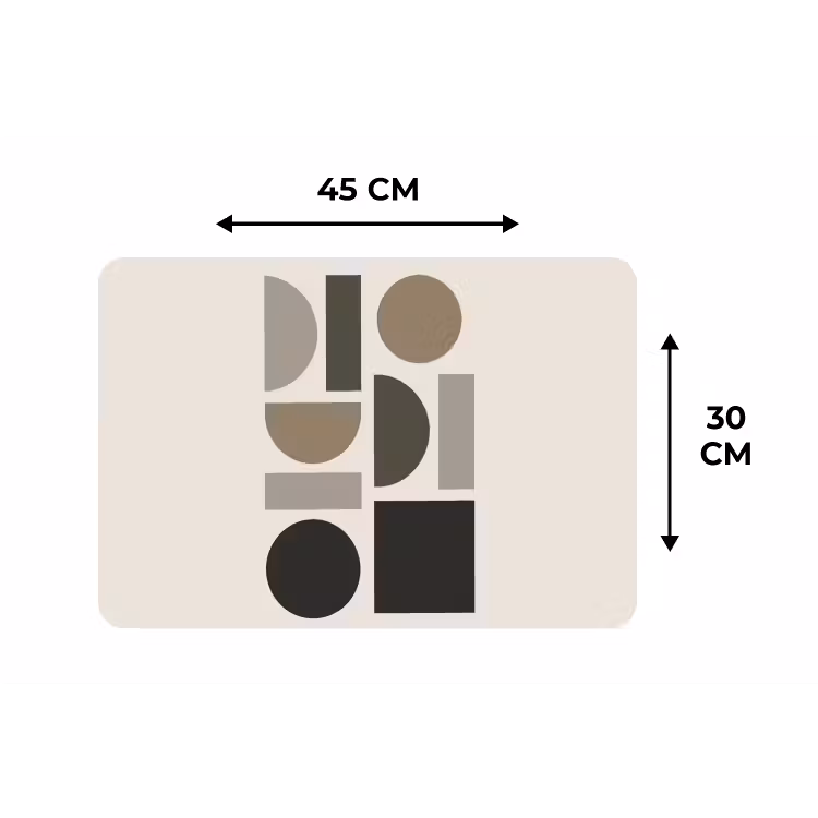 Natuurlijke tinten - Grafisch - Verticale compositie Placemat vinyl groot -specs