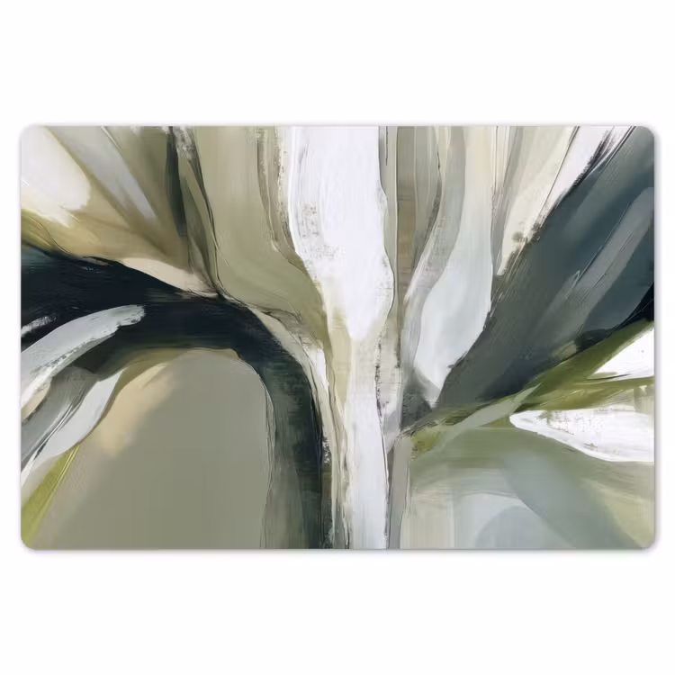 Natuur - Abstract - Groen - Penseelstreken Placemat vinyl groot -zzsfeer1_Kitchenyeah-website