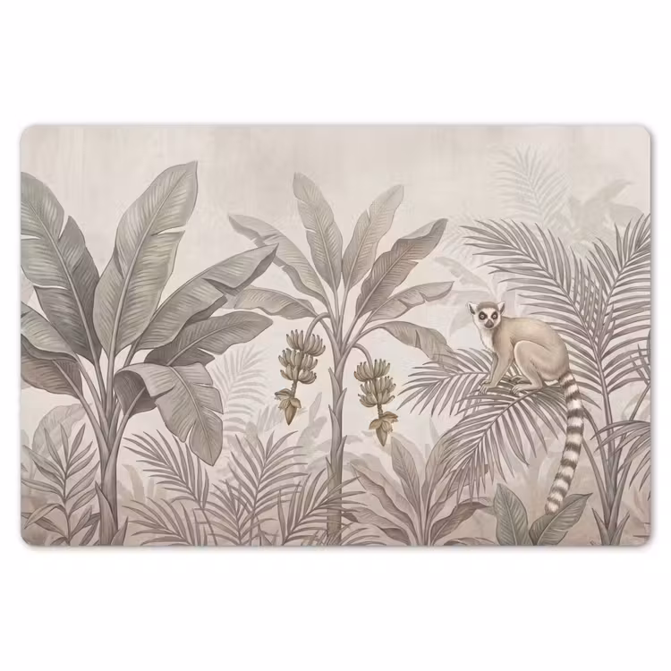 Natuur - Jungle - Ringstaartmaki - Bruin Placemat vinyl groot -zzsfeer1_Kitchenyeah-website