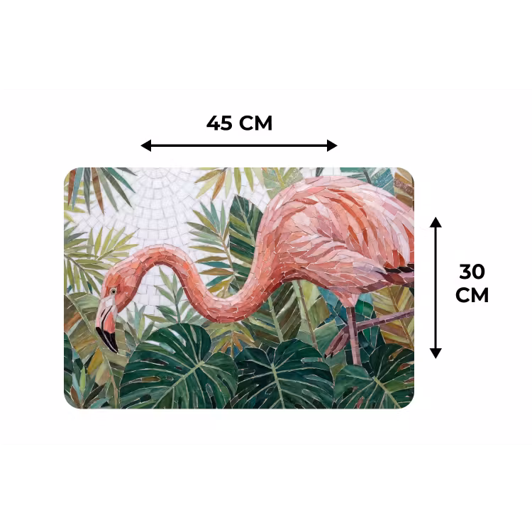 Natuur - Bladeren - Abstract - Groen - Vogel Placemat vinyl groot -specs