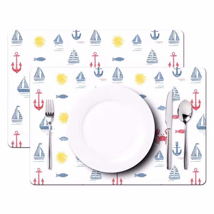Nautisch - Illustraties - Kleurrijk Placemat vinyl groot 368 -zzsfeer2_Kitchenyeah-website