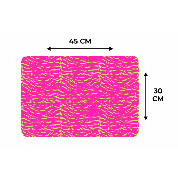 Neon - Groen - Roze - Tijger Placemat vinyl groot 368 -specs