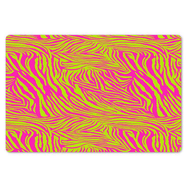 Neon - Zebra - Roze - Groen Placemat vinyl groot 368 -zzsfeer1_Kitchenyeah-website