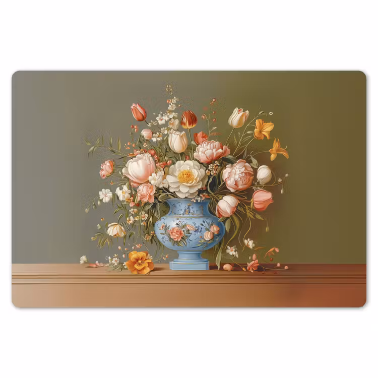 Neutral - Bloemen - Boeket - Vaas Placemat vinyl groot -zzsfeer1_Kitchenyeah-website