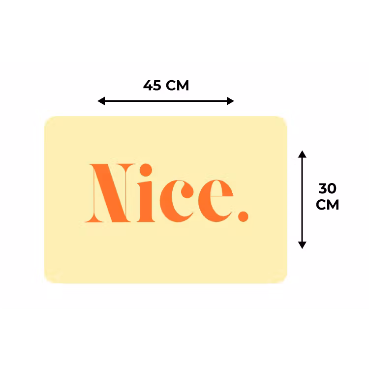 Nice - Oranje - Geel - Minimalistisch Placemat vinyl groot -specs