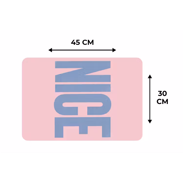 Nice - Paars - Roze Placemat vinyl groot -specs