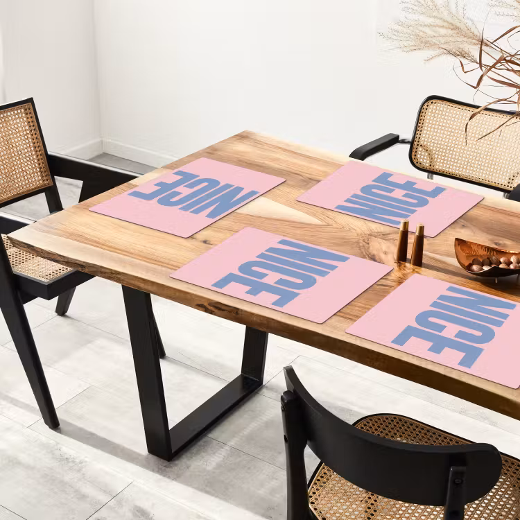 Nice - Paars - Roze Placemat vinyl groot -zzsfeer4_Kitchenyeah-website