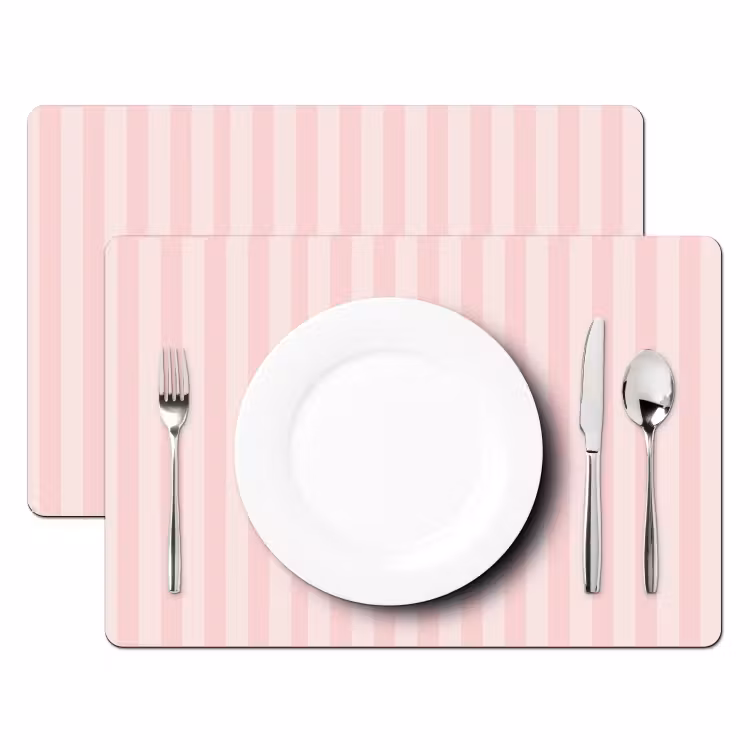 Nice - Strepen - Roze Placemat vinyl groot -zzsfeer2_Kitchenyeah-website