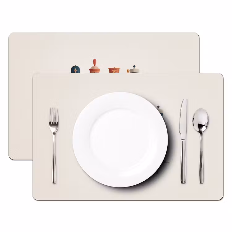 Notenkrakers - Minimalistisch - Kerst - Beige Placemat vinyl groot -zzsfeer2_Kitchenyeah-website