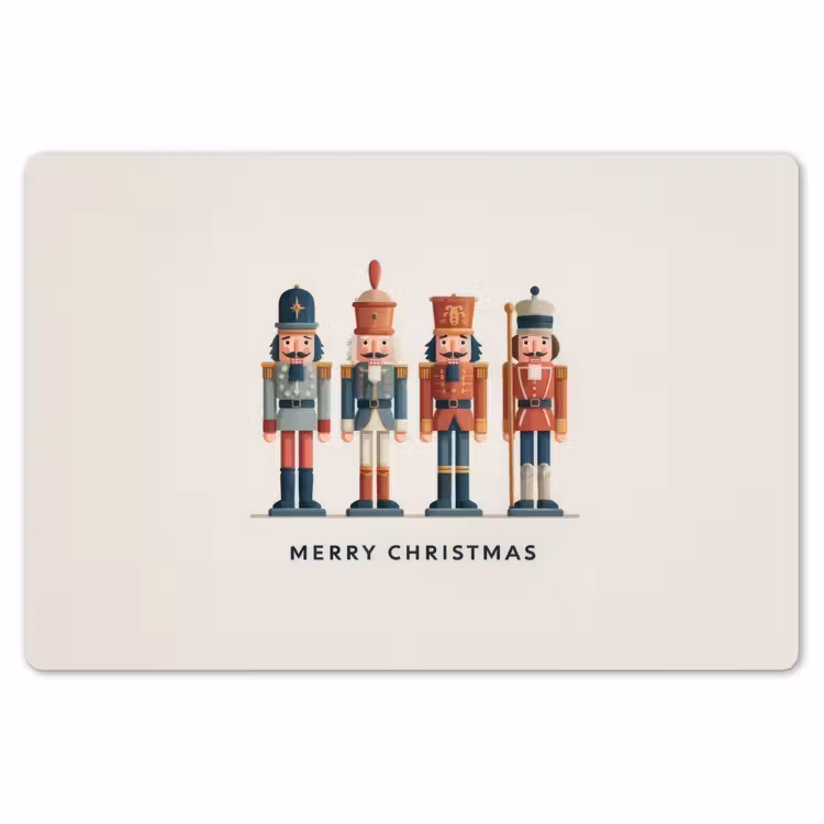 Notenkrakers - Minimalistisch - Kerst - Beige Placemat vinyl groot -zzsfeer1_Kitchenyeah-website