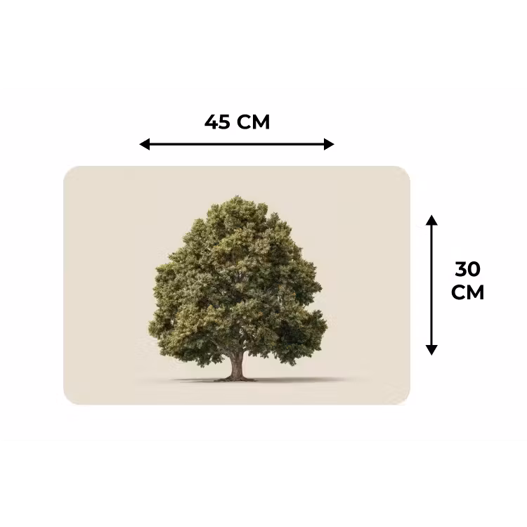 Eikenboom - Groen - Lichte achtergrond Placemat vinyl groot -specs