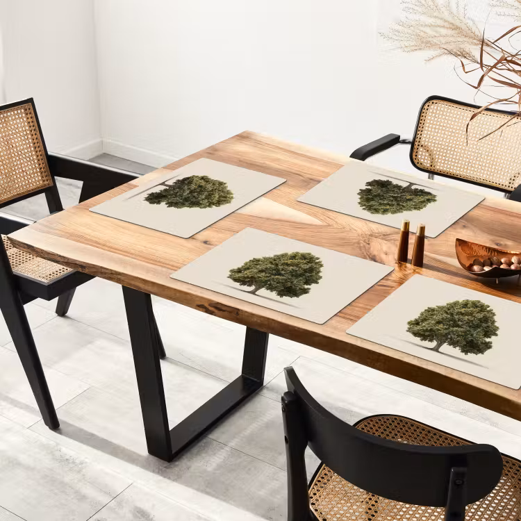 Eikenboom - Groen - Lichte achtergrond Placemat vinyl groot -zzsfeer4_Kitchenyeah-website