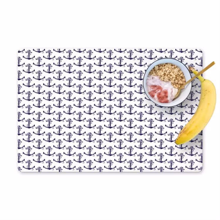 Oceaan - Anker - Blauw - Wit Placemat vinyl groot 368 -zzzproduct_Kitchenyeah-website