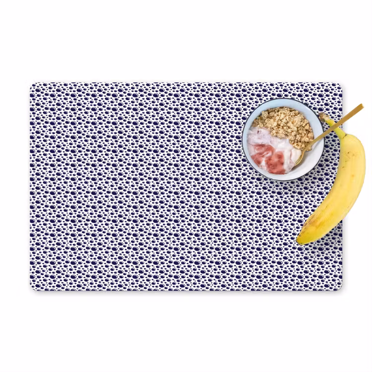 Oceaan - Bubbel - Blauw - Wit Placemat vinyl groot 368 -zzzproduct_Kitchenyeah-website