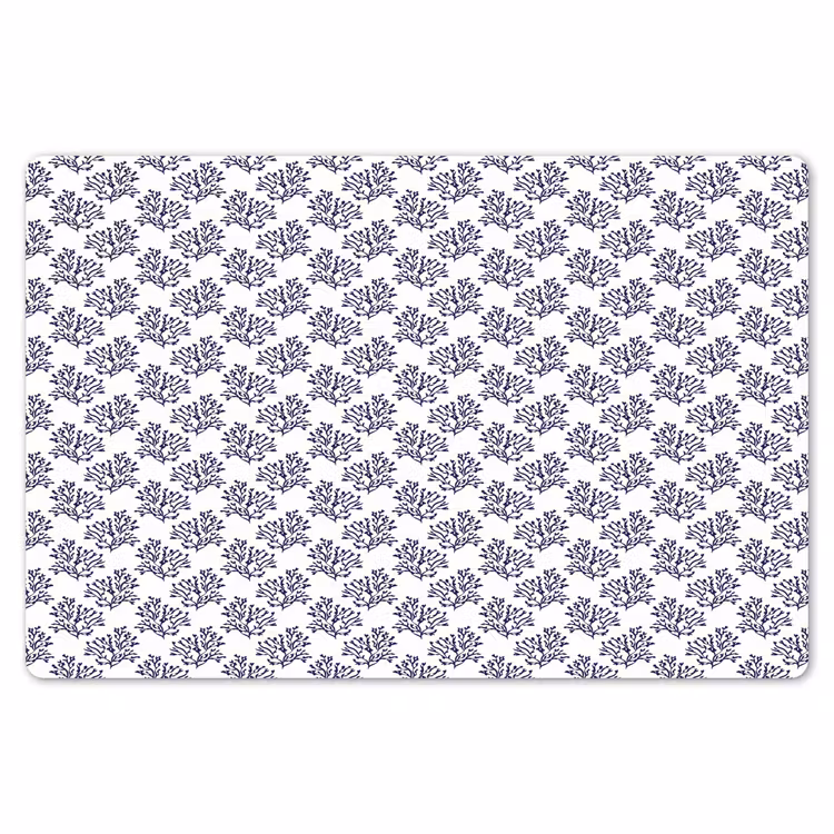 Oceaan - Koraal - Blauw - Wit Placemat vinyl groot 368 -zzsfeer1_Kitchenyeah-website