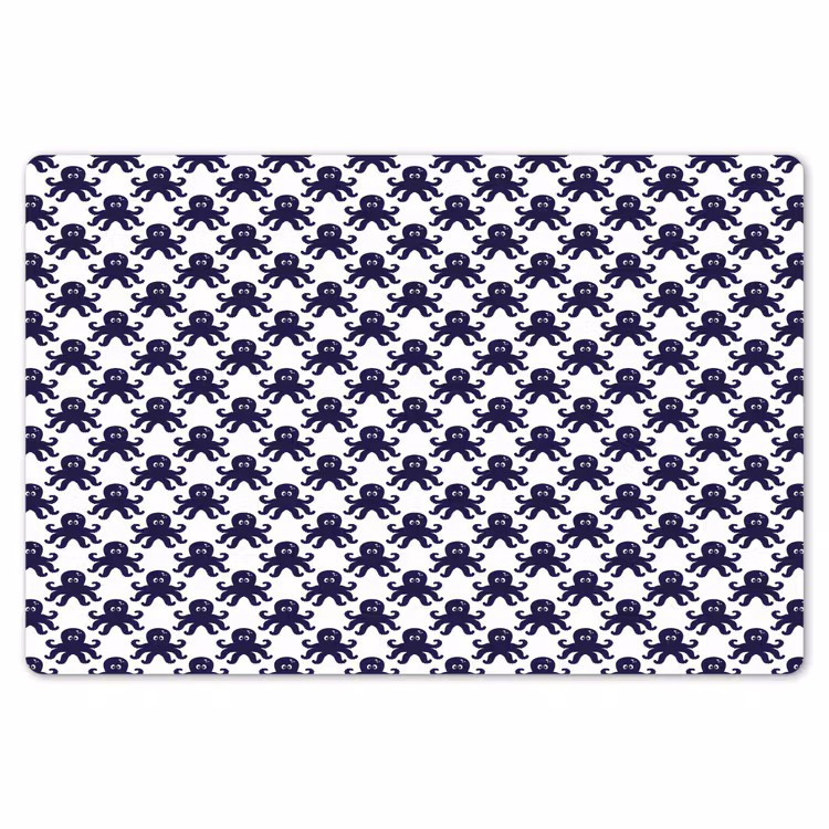 Oceaan - Octo - Blauw - Wit Placemat vinyl groot 368 -zzsfeer1_Kitchenyeah-website