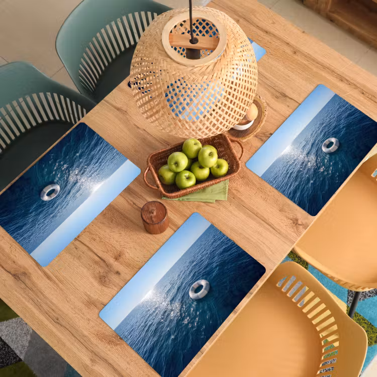 Oceaan - Zwemband - Horizon Placemat vinyl groot -zzsfeer5_Kitchenyeah-website