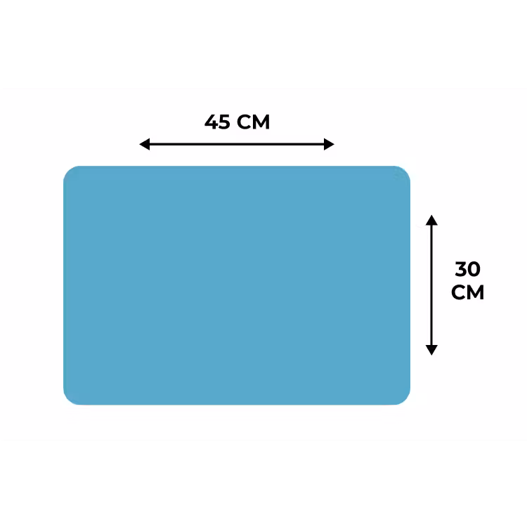 Ocean - Teal - Blauw Placemat vinyl groot 368 -specs