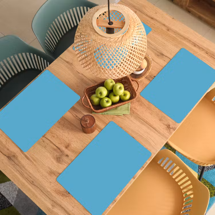 Ocean - Teal - Blauw Placemat vinyl groot 368 -zzsfeer5_Kitchenyeah-website