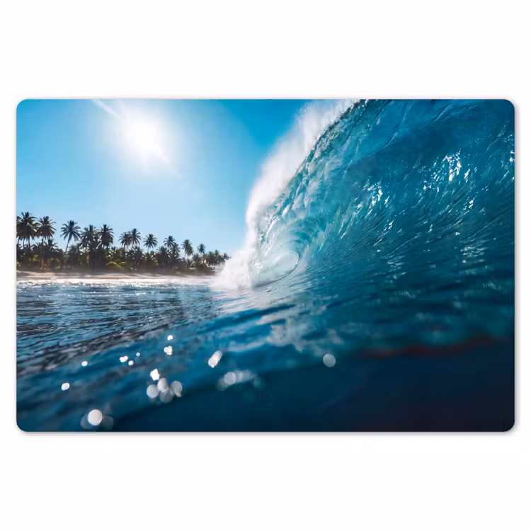 Oceaan - Golf - Strand - Natuur - Blauw Placemat vinyl groot -zzsfeer1_Kitchenyeah-website