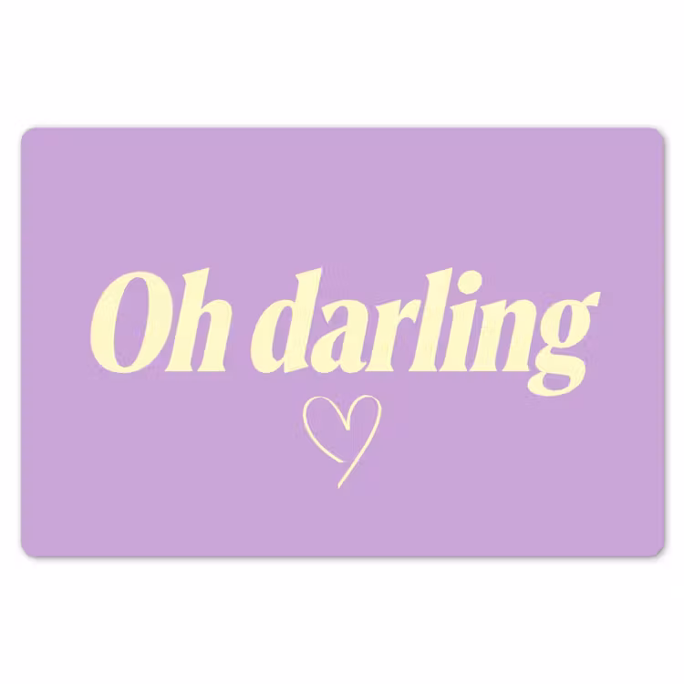 Oh darling - Hart - Paars Placemat vinyl groot -zzsfeer1_Kitchenyeah-website