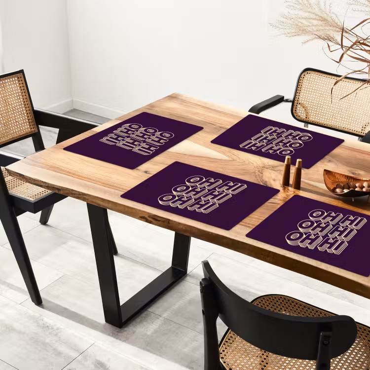 Oh hi - Paars - 3D Placemat vinyl groot -zzsfeer4_Kitchenyeah-website