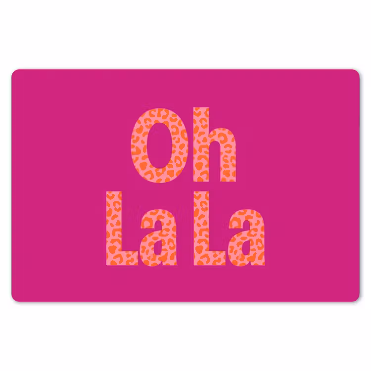Oh la la - Luipaardprint - Roze Placemat vinyl groot -zzsfeer1_Kitchenyeah-website
