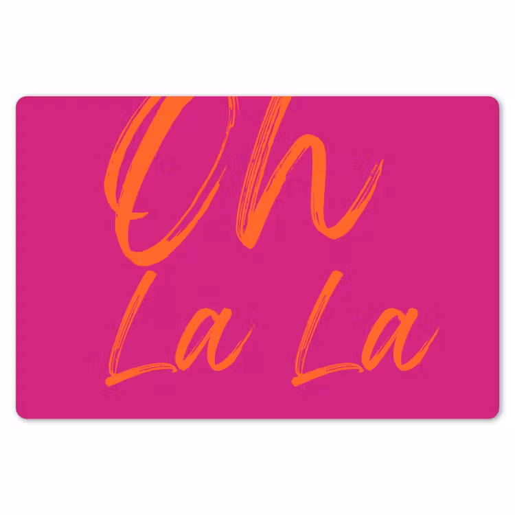 Oh la la - Oranje - Roze Placemat vinyl groot -zzsfeer1_Kitchenyeah-website