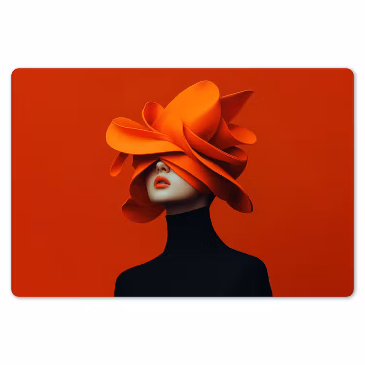Oranje - Hoed - Vrouw Placemat vinyl groot -zzsfeer1_Kitchenyeah-website