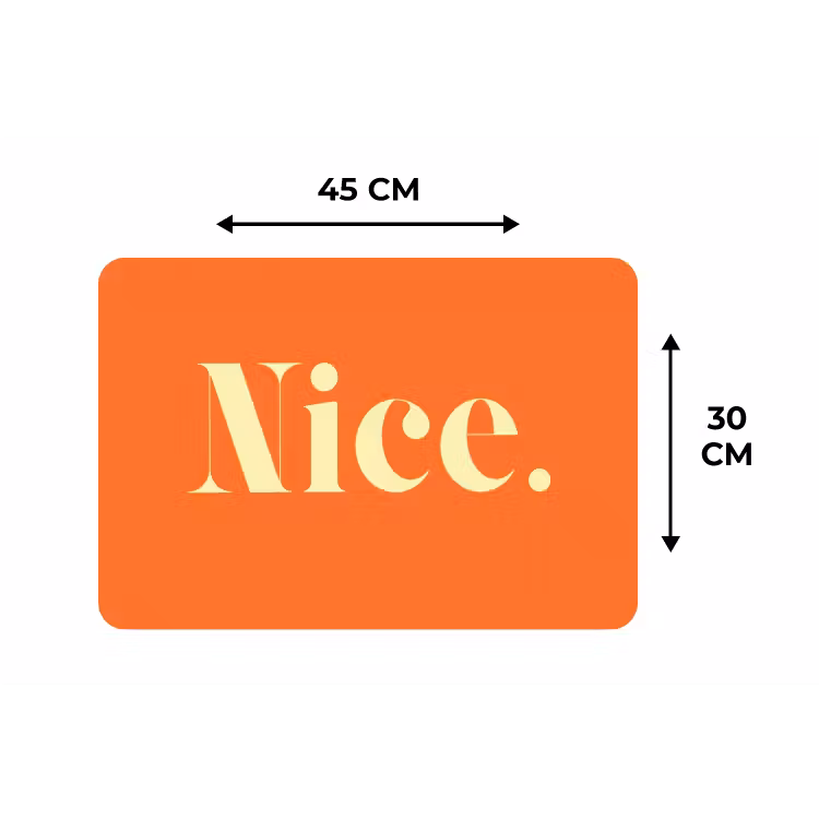 Oranje - Gebroken wit - Nice Placemat vinyl groot -specs