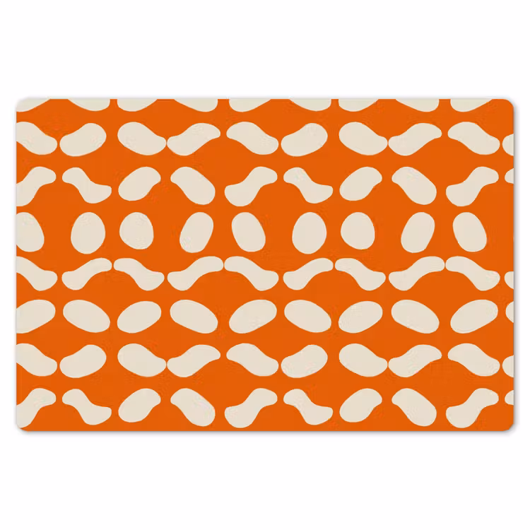Oranje - Organische vormen - Wit Placemat vinyl groot 368 -zzsfeer1_Kitchenyeah-website