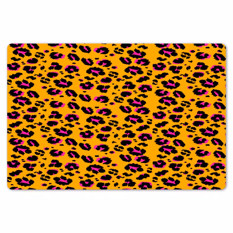 Oranje - Roze - Panterprint Placemat vinyl groot 368 -zzsfeer1_Kitchenyeah-website