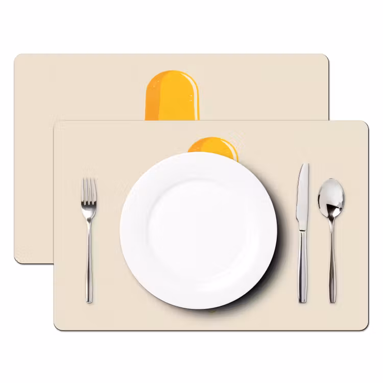 Oranje - Stokje - Waterijsje Placemat vinyl groot -zzsfeer2_Kitchenyeah-website