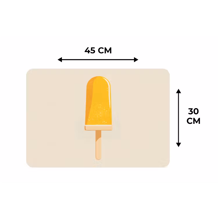 Oranje - Stokje - Waterijsje Placemat vinyl groot -specs