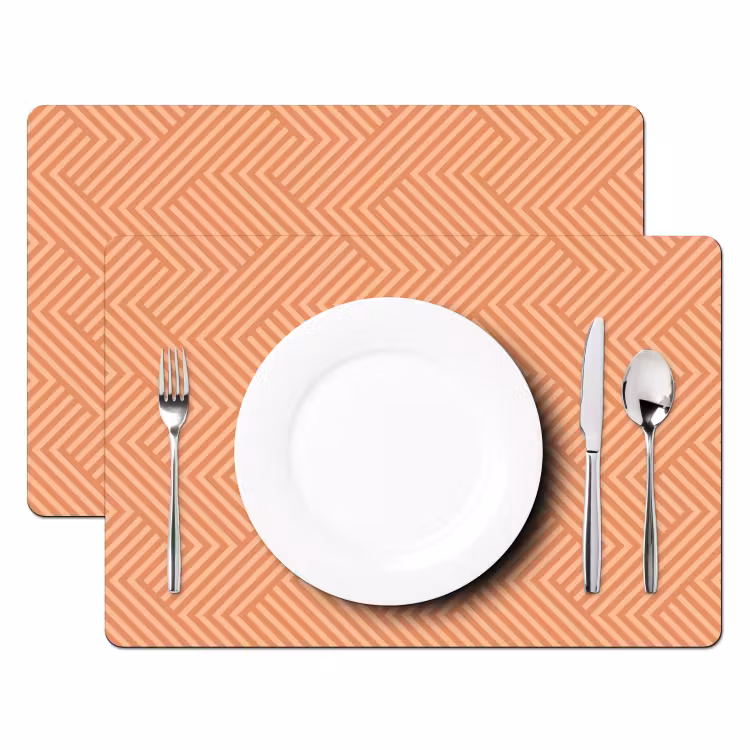 Oranje - Strepen - Patroon Placemat vinyl groot 368 -zzsfeer2_Kitchenyeah-website