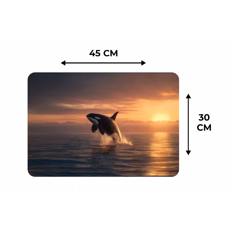 Orka - Zee - Zonsondergang Placemat vinyl groot -specs