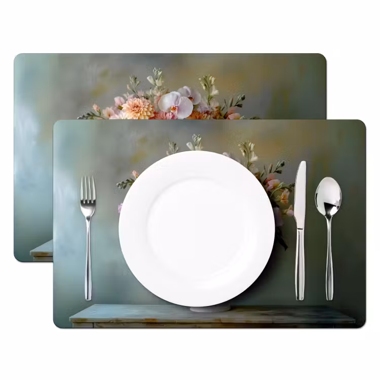 Orchidee - Boeket - Vaas - Bloemen Placemat vinyl groot -zzsfeer2_Kitchenyeah-website
