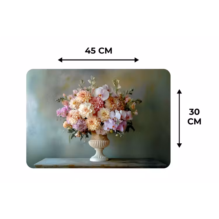 Orchidee - Boeket - Vaas - Bloemen Placemat vinyl groot -specs