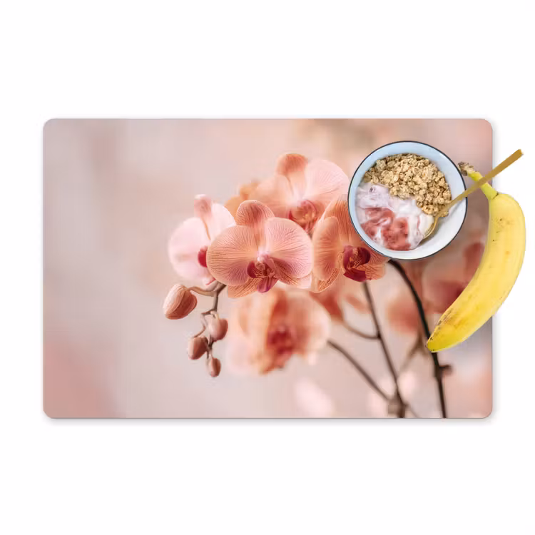 Orchidee - Bloemen - Roze - Bloemblaadjes Placemat vinyl groot -zzzproduct_Kitchenyeah-website