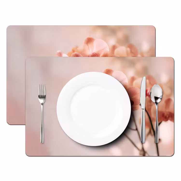Orchidee - Bloemen - Roze - Bloemblaadjes Placemat vinyl groot -zzsfeer2_Kitchenyeah-website