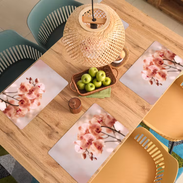Orchidee - Bloemen - Roze - Bloemblaadjes Placemat vinyl groot -zzsfeer5_Kitchenyeah-website