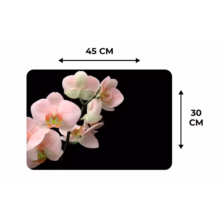 Orchidee - Bloemen - Roze - Stilleven - Flora Placemat vinyl groot -specs
