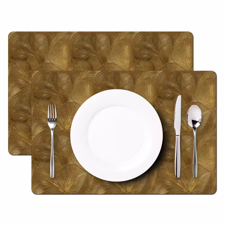Organisch - Lijnen - Goud Placemat vinyl groot 368 -zzsfeer2_Kitchenyeah-website